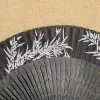 New Japanese and Korean style folding fans, men's fans, bamboo fans, gift folding fans, all-bamboo spray-painted Chinese style, ancient-style fans details Picture